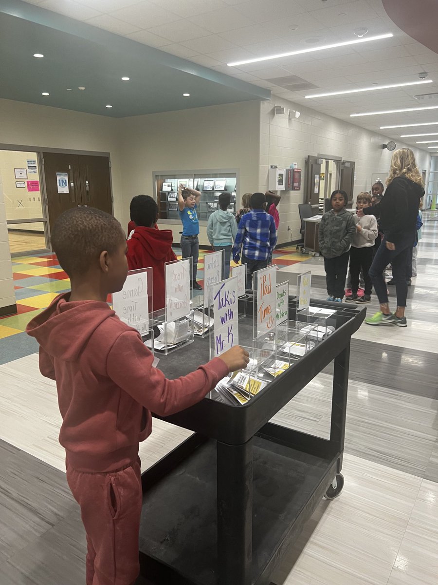 Our students selecting how to spend their Best Bucks!