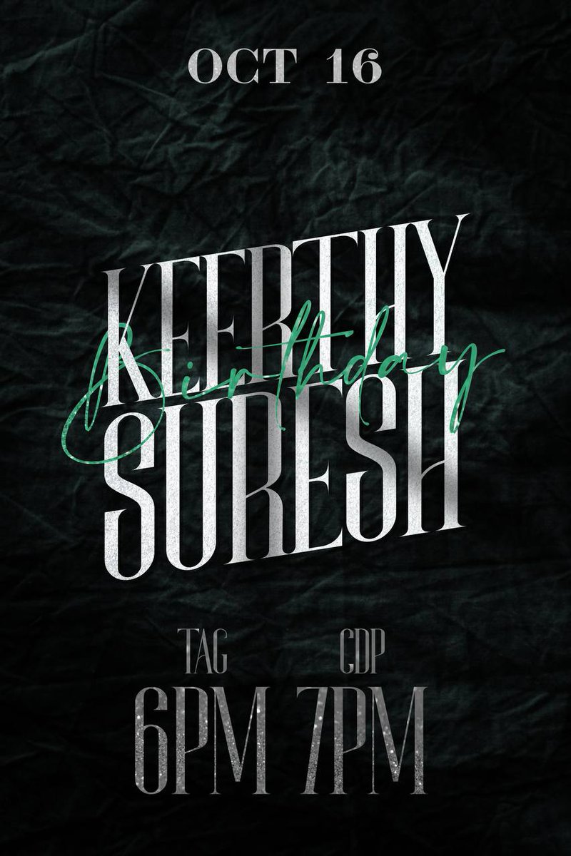KeerthyFansPage's tweet image. Just 4 Days to go Advance Happy Birthday queen🤗❤️

Hey kitty cults, Our Queen&apos;s birthday tag will drop at 6 PM on October 16th, and the Common DP will be unveiled at 7 PM. Let&apos;s make it big through the celebrations 
@KeerthyOfficial #KeerthySuresh #CommonDP #BirthdayCelebration