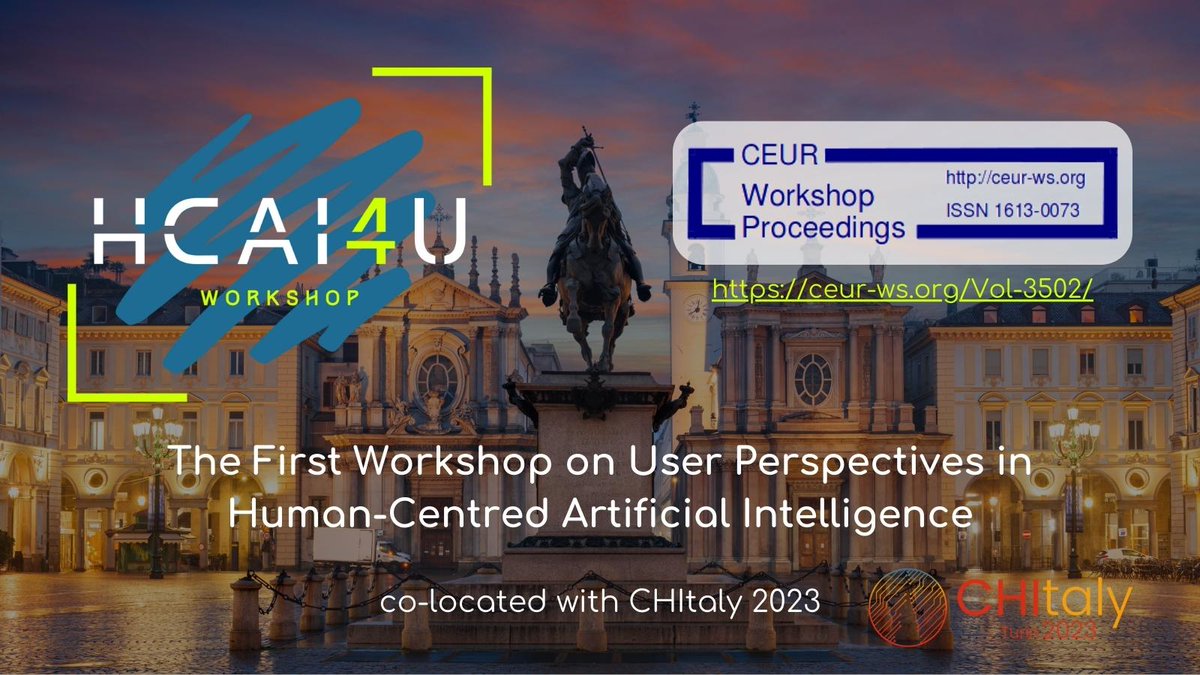 I am finally glad to announce that the proceedings of #HCAI4U Workshop have been published by CEUR.

You can read them at the following link: ceur-ws.org/Vol-3502/

@ernestowdeluca @ludovicoboratto