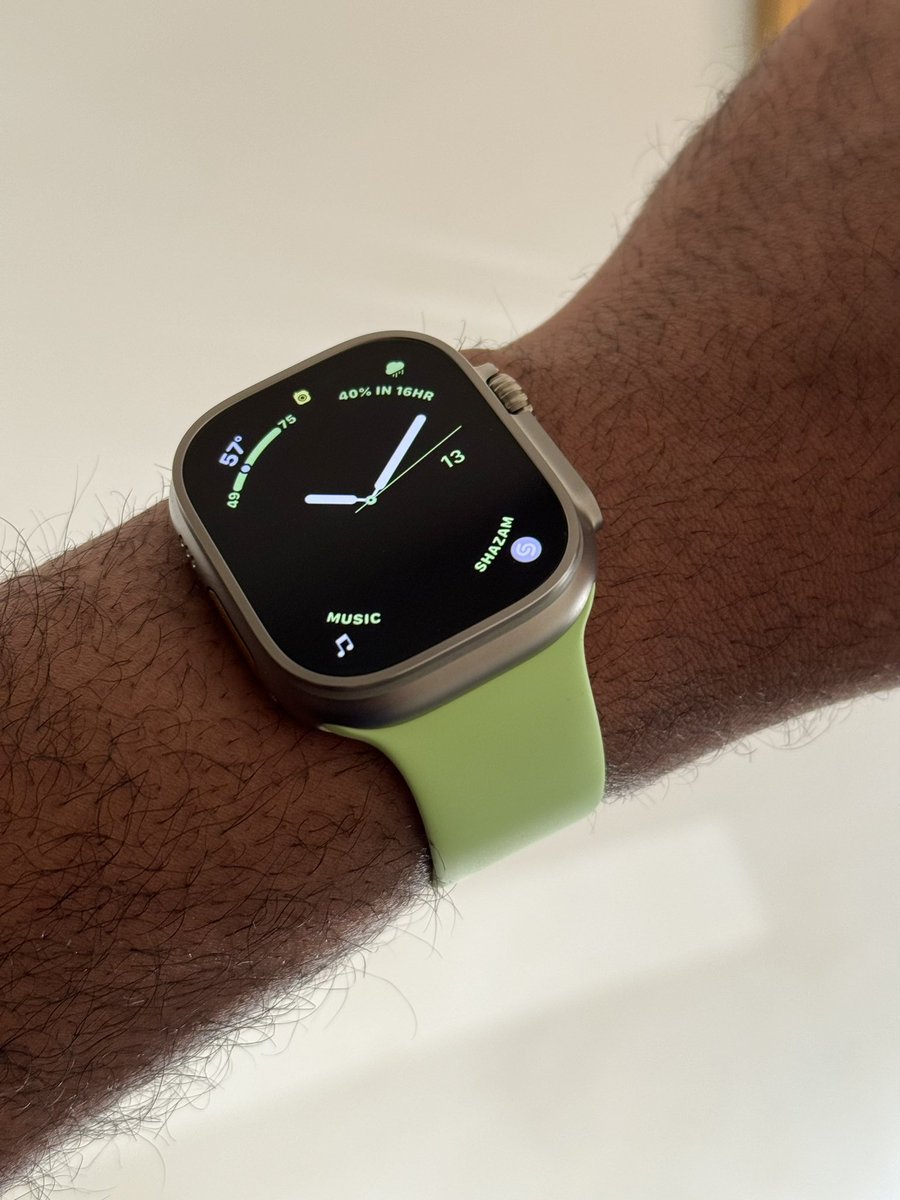 LEX_CARTER85's tweet photo. Good Morning,
Today’s look ☺️
#AppleWatchUltra2 #Sprout #SoloLoop 🥹 https://t.co/cu5lGiEVFQ