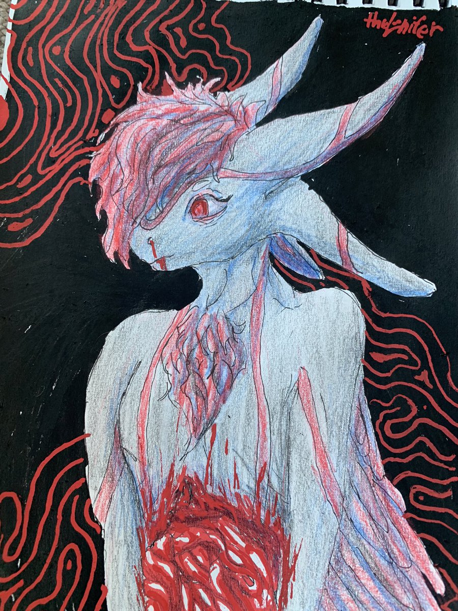 loonafromhell's tweet image. Goretober day 13 gutspil
.
# @JKcToXgGn5GO7Is 
#furry #furryart #furrygore #furries #avali #avaliart #artist #furryartist #gore #goreart #goretober #goretober2023 #traditionalart #art #drawing #avaligore