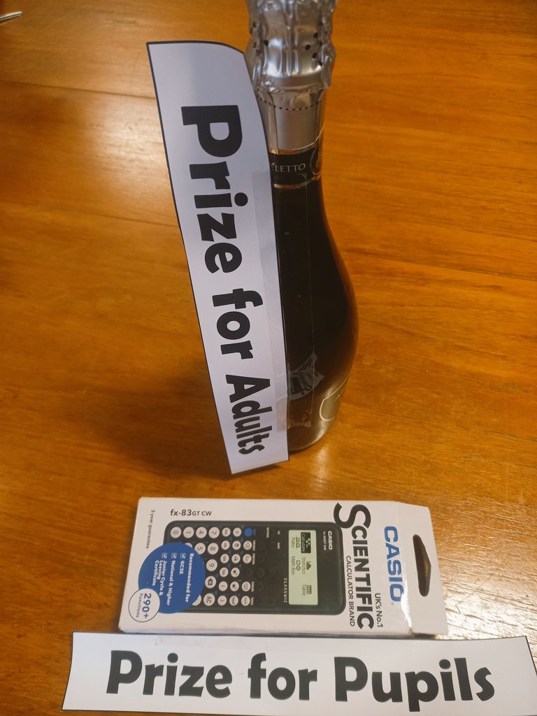 MCEA_Maths's tweet photo. Results are in: Congratulations to James G from Clifton with Rawcliffe for winning the student prize with a guess of 34 and well done to Laura M-G from Westfield winning with a very low 7 for the adults! Your prizes are waiting for you in the main reception here at Manor. https://t.co/WpInjIniI1