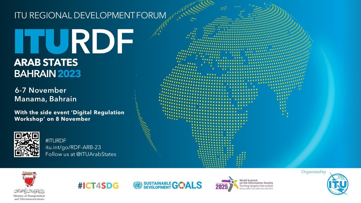 ITUDevelopment's tweet photo. #ITURDF for Arab States provides a unique platform for stakeholders to discuss #DigitalTransformationin the region, featuring specific and tangible actions through #Partner2Connect matchmaking sessions and to accelerate #DigitalDevelopment.
https://t.co/BLtgqGwDKP https://t.co/NSQkBQKYUS