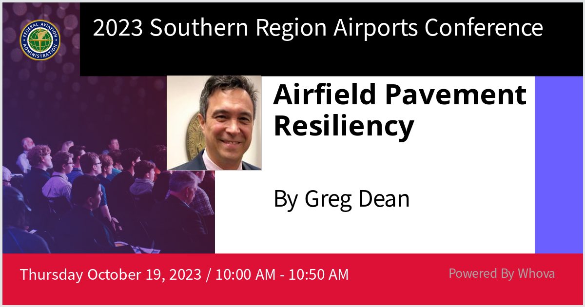 I am speaking next week at 2023 Southern Region Airports Conference. Please check out my talk if you're attending the event. We can design more resilient pavements capable of withstanding extreme weather events. I’ll be sharing some cost-effective strategies.