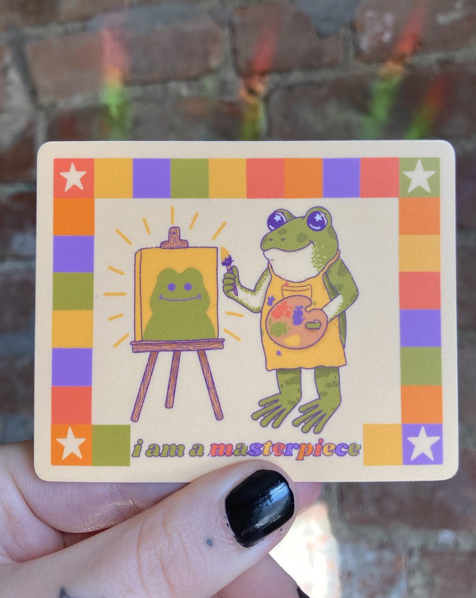 new stickers coming to my shop for FrogCon today!🐸✨