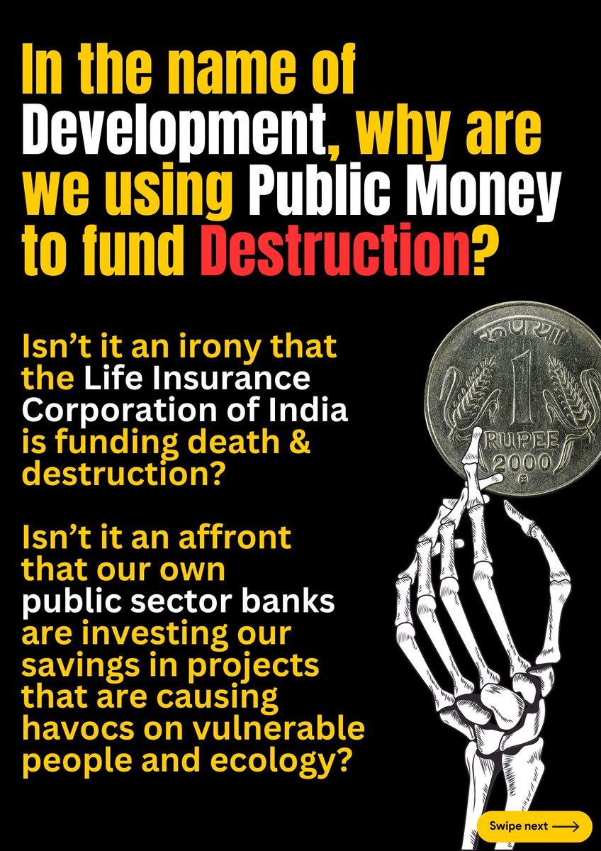 _FANIndia's tweet photo. Isn’t it an irony that LIC is investing our money in projects that can wreak havoc on people &amp; ecology. LIC put money in Teesta 3 dam which locals were opposing. Hold financiers accountable! Demand Environmental &amp; Social Safeguards for Banks!
#StandWithSikkim
#DontDamHimalaya https://t.co/ZcbN9nrTUn