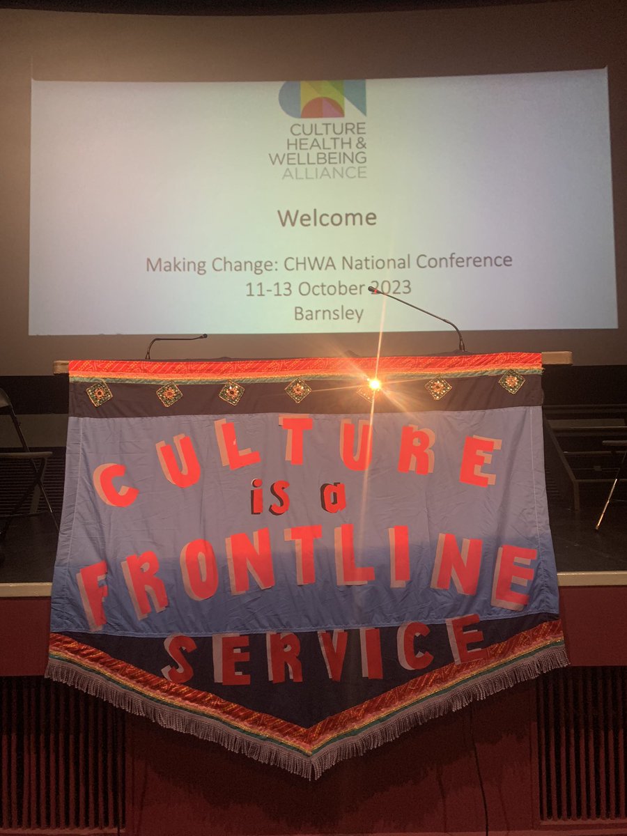 A thought-provoking week at @CHWAlliance #MakingChange conference signing off with defiance from artist in residence Jane Thakoordin 👌 

Culture is a front-line service