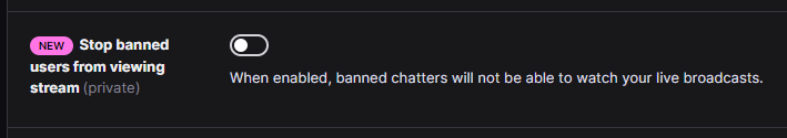 joXnka's tweet photo. @AvoidThePuddle Hey, Aris! Twitch just launched an option for preventing banned chatters from watching your stream! Thought you'd wanna know! Cheers! https://t.co/PGaF3Edket