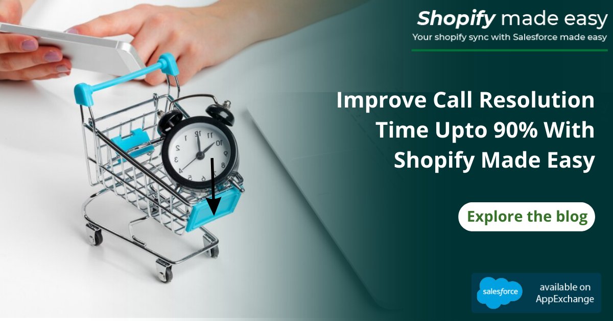 SyncMadeEasy's tweet photo. Explore how Shopify Made Easy helps in reducing call #resolutiontime and increase #CustomerService  satisfaction. Check out the blog. https://t.co/QueoEPPBSx @salesforce @Shopify @ShopifyPlus @ShopifyDevs 
#callresolution #customer #ecommerce #supportservices #shopify #tool https://t.co/CLHkZq71YW