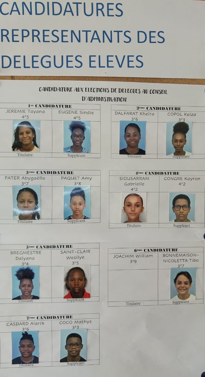 Libel89485800's tweet photo. Après les élections des délégués de classe,  au clg Félix Eboué de Petit Bourg, ils sont nombreux et nombreuses à avoir candidaté pour l'élection au conseil de la vie collégienne. Des collégiens très engagés. Bravo à tous et à toutes. @AcGuadeloupe @VieLyceenne @VillePetitBourg https://t.co/usrmcJRuTx