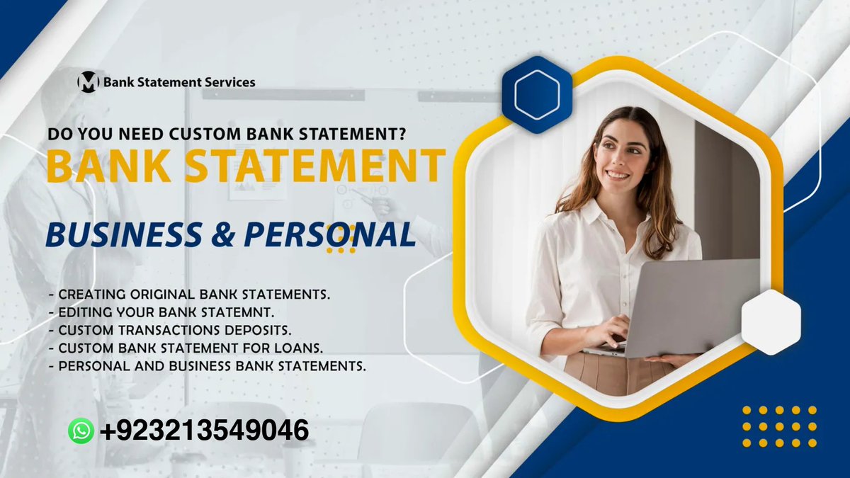 EditingPdf's tweet image. I Edit all types of Confidential, Official and Personal Documents and papers as per your need urgently.
Payment after work done
For Contact and Order DM me by WhatsApp: +923213549046
WhatsApp link:wa.link/j2fovc
#editbankstatement #editbankstatements #bank #statementedit