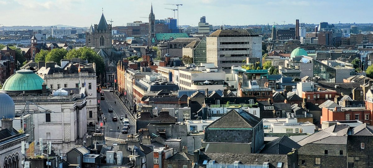 View looking along Dame St towards Christ Church Cathedral from the roof of Central (bank) Plaza. Visited as part of @IAFarchitecture  #OpenHouseDublin
