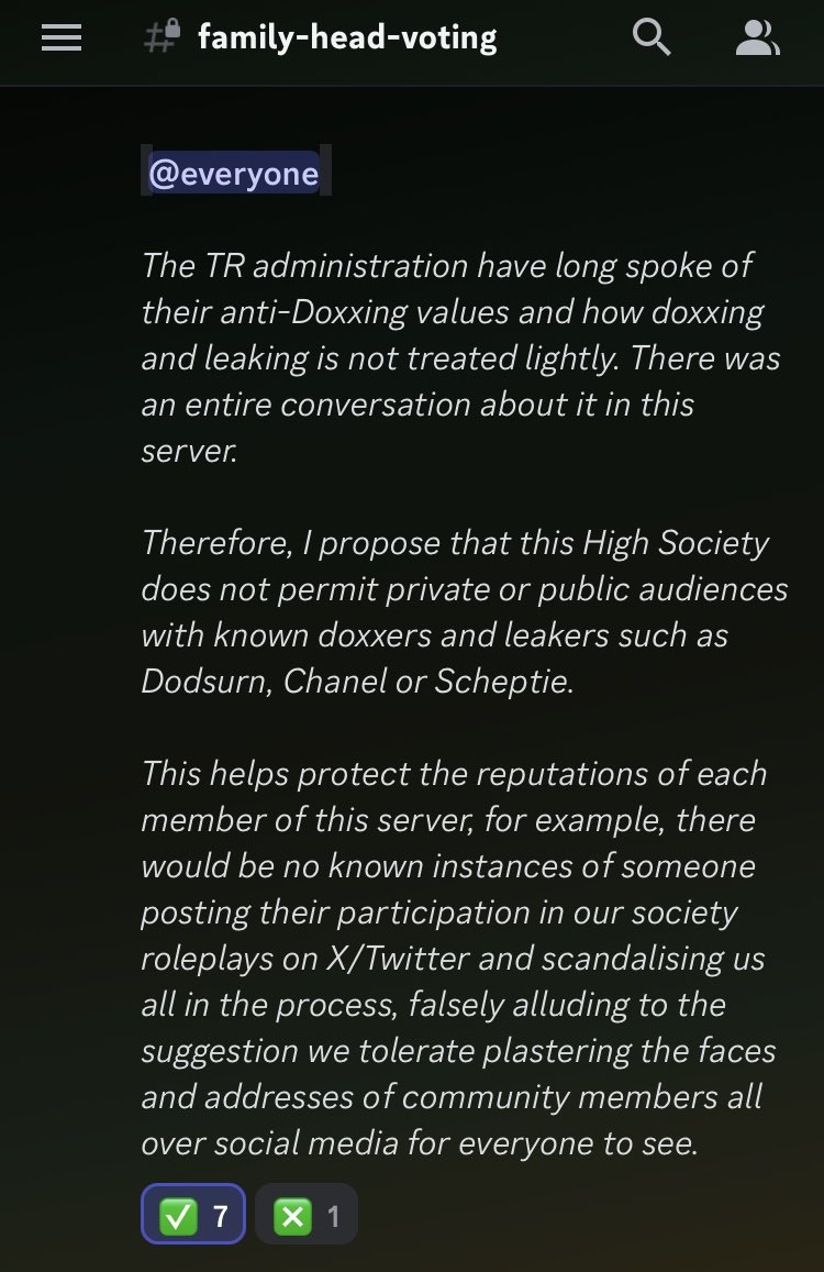 Never let it be forgotten that Dodsun is a leaker and a DOXXER. 

HS/TR will never tolerate his toxic nonsense and flagrant disregard for other people’s hard work and privacy.

The doxxing trio; Dodsornne, Chanel, and Scheptie; are a cancer on our community. They must waste away.