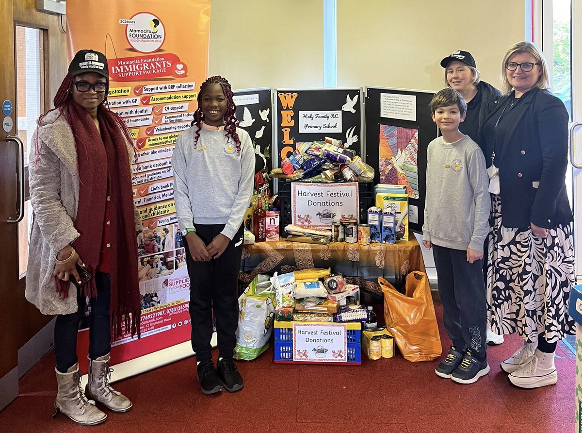 holyfamilyrc1's tweet photo. Holy Family Pupil Council chose to donate our food banks to ⁦@Mamacitafoundtn⁩ a local charity who pride support packages for new immigrant families to Aberdeen #helpingothers @globalcitizens https://t.co/sfiC3rqHiH