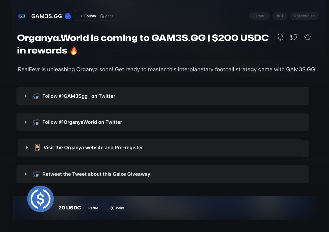realfevr's tweet photo. We’re celebrating the upcoming @OrganyaWorld launch with @gam3sgg 🎮 10 lucky winners will share a prize pool of $200 USDC🔥 

Join the Giveaway: https://t.co/yIhSrRUudF https://t.co/NReVuwJDoV