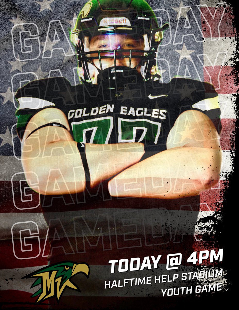 🦅 GAMEDAY! 🦅 🆚 Castle View ⏰ 4pm 📍 Halftime Help Stadium 🇺🇸 USA OUT Youth football players can attend today’s game for free by wearing their team jerseys. #ALLIN #GOVISTA #vistafootball23 #goldeneagles #vistanation @chsaa @vista_now @mvunit @mvupdates @mvistaathletics