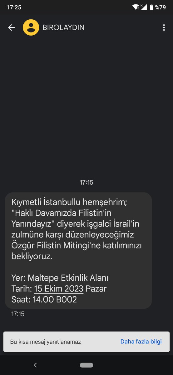 Adamı etiketleyemiyorum bile.sms ile bana reklamını yapıyor ama?
Hayırdır kimden satın adın numaramı?
Sana bana toplu sms göndermen için izin verdiğimi de hatırlamıyorum. 
Ayrıca Filistinliler osmanlı düşmanıdır.