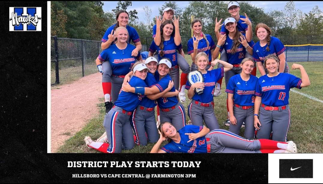 Hboro_SB's tweet photo. It's GAME DAY! We play Cape Central in the first round of districts. First pitch is at 3:30pm at Engler Park in Farmington. $6 admission for 6 and up. Let's Go Hawks!!πͺπ₯πͺπ₯
@HHS_Athletics
#keeprisingup https://t.co/POWT26mlV6