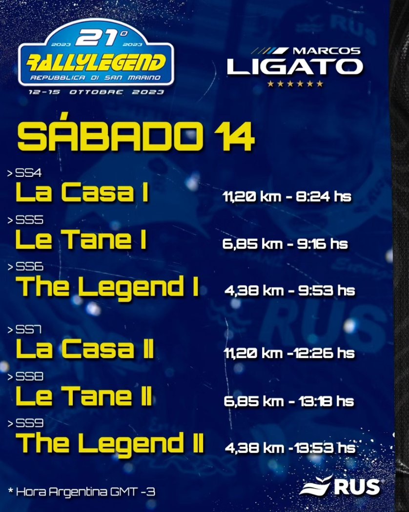 marcosligato's tweet photo. Estos serán los caminos y horarios del fin de semana en el @Rallylegend ⏱️

#6 #rally #rallylegend #subaruimpreza #mcrae

@ruseguros 
@rusdeportes https://t.co/rOiB5zFvEc