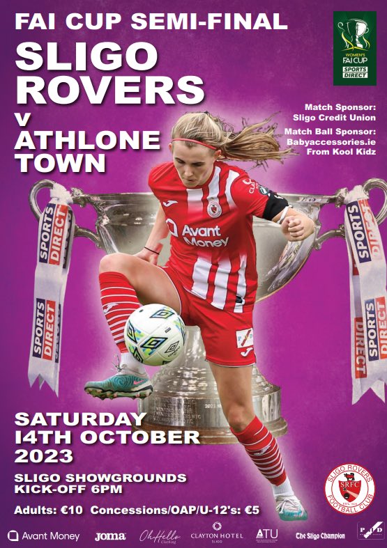SligoRvsWomen's tweet photo. Preview: The #bitored are aiming to reach new ground when Athlone Town visit the Showgrounds on Saturday evening for an eagerly-anticipated FAI Cup semi-final 

Read: https://t.co/OjWU0GmJnm

Tickets: https://t.co/vV0QedsgF3 https://t.co/XnDVkuIHNU