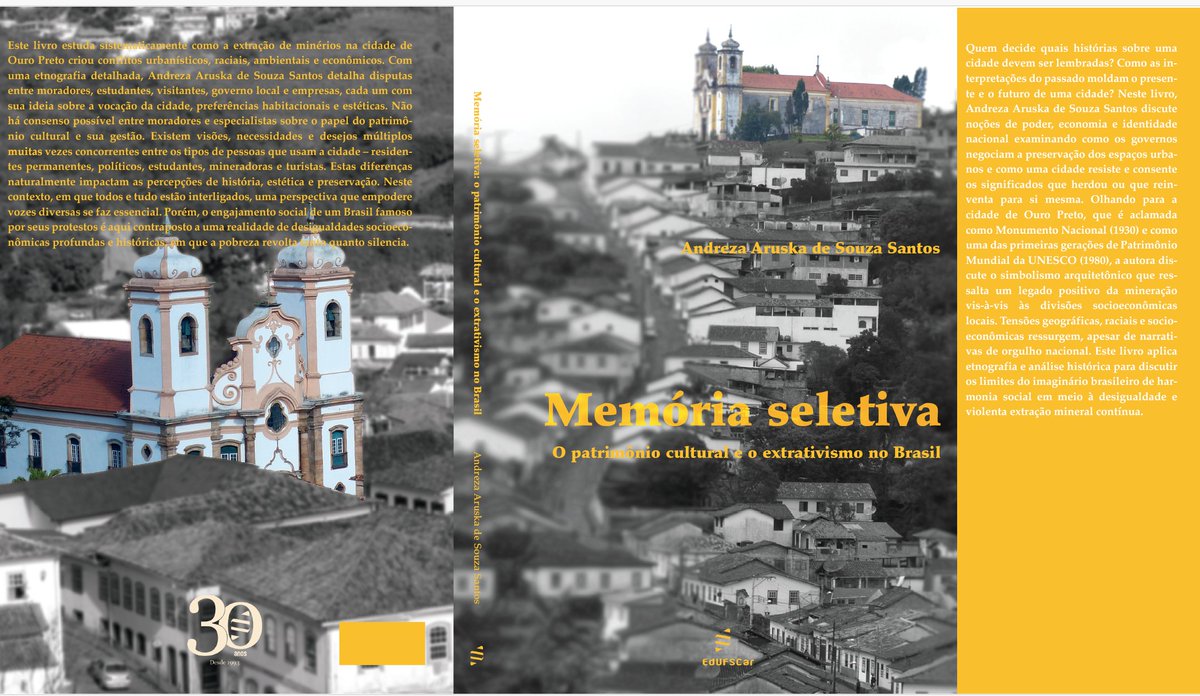 Andreza_Aruska's tweet photo. Tem novidade por aqui! Meu livro finalmente saindo do forno em Português com a Editora Universidade Federal de São Carlos. Muito feliz em contribuir com o debate sobre os conflitos urbanísticos, raciais, ambientais e econômicos advindos da mineração. 🧵 https://t.co/MonQfVymnM