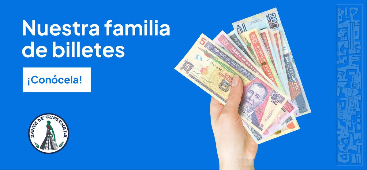 🔎Conoce nuestra familia de billetes en circulación 👉🏼banguat.gob.gt/es/page/moneda…… #TrabajandoParaLosGuatemaltecos