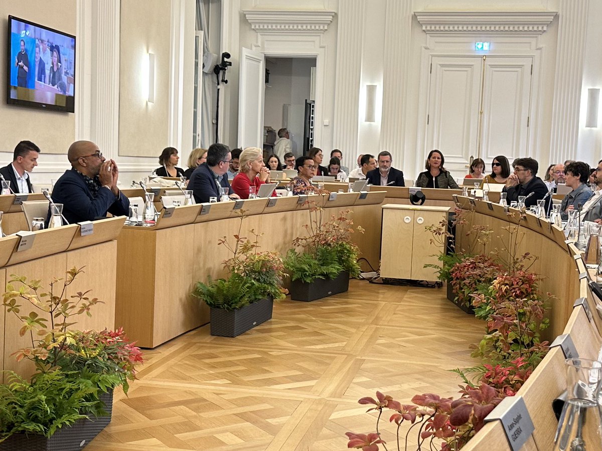 guillaumerichar's tweet photo. L’association France Palestine 44 ne reconnaît pas les atrocités  du Hamas comme terroristes. Elle sera pourtant financée par la majorité de @Johanna_Rolland après la minute de silence de ce matin pour les victimes israéliennes. 
Nous quittons le conseil municipal 
#DirectNantes #scandaleux #Nantes
