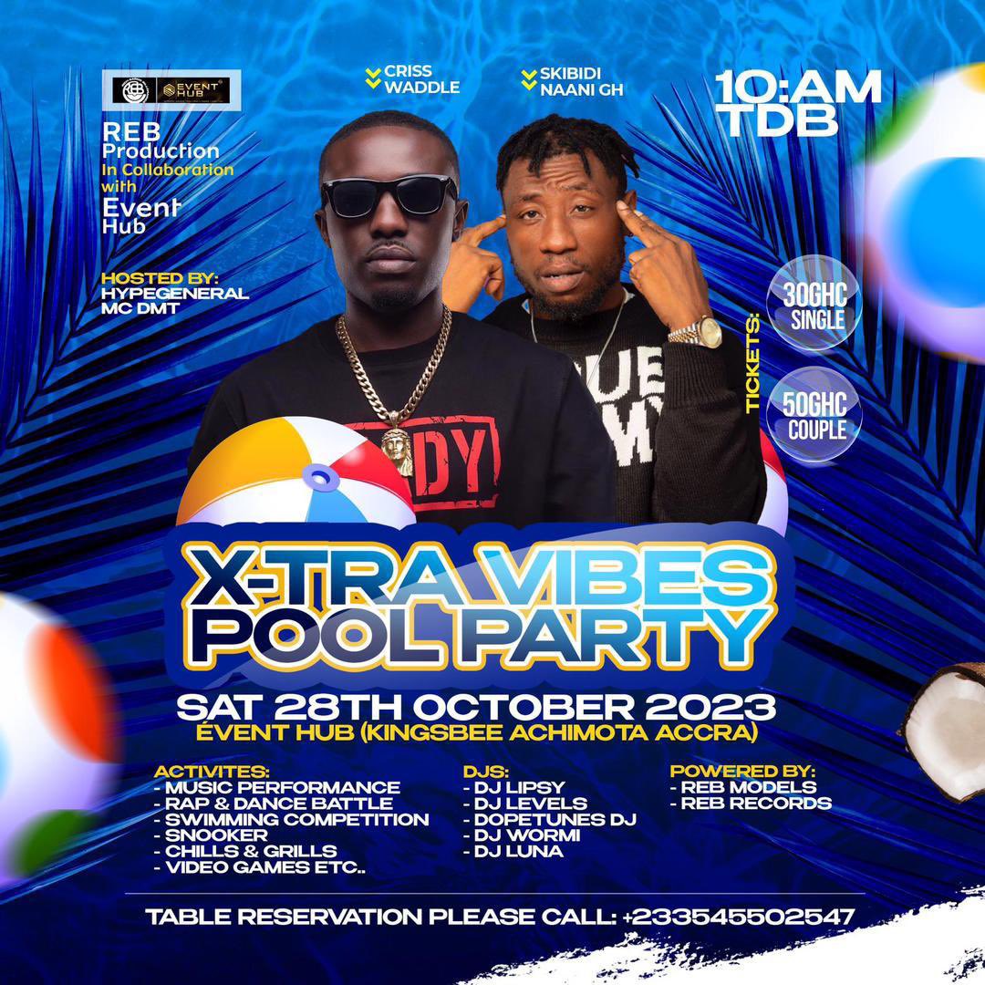 It’s an #untoldstory about to be #UnleashYourPotential Criss Kwaku Waddle (AMG BUSINESS) AMG CEO(Criss Waddle) Fun Group Criss Waddle Criss Waddle Skibidi Gh Naani Skibidi_naanigh  Daniel Mensah Tofah Hype General MC DMT  

#X-TRA VIBES POOL PARTY 🎉 
Event HUB Kingbee Achimota