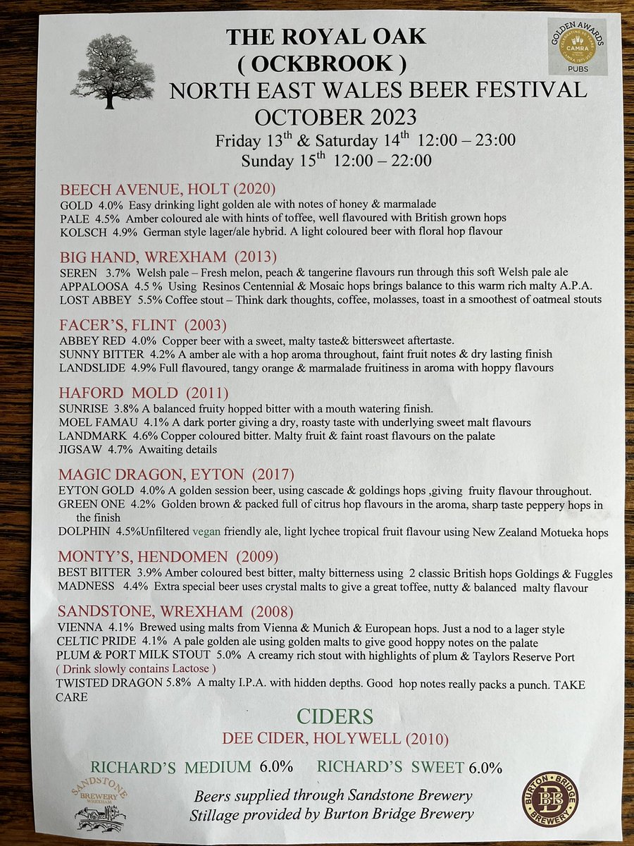 _royaloak's tweet image. Come and check our beer festival out! We are now open @_royaloak from 11:30am till late 

Serving #food throughout! 

Our October #beerfestival @derbypromo @derbyshire_live @DerbyCAMRA @CAMRA_Official @AmberValleyCamr @NottinghamCAMRA @NottmCAMRAYM