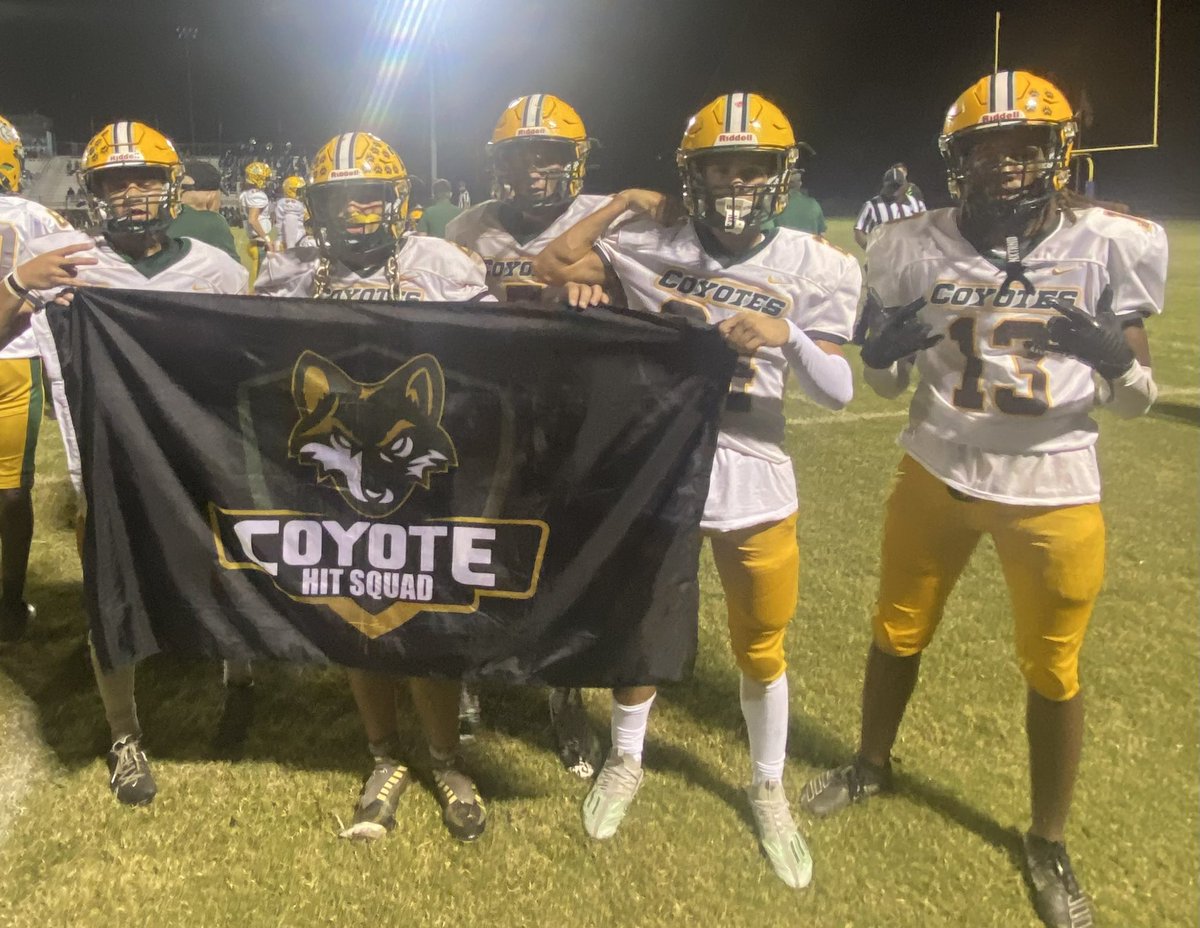 Hit Squad with 4 more takeaways including a Pick 6. Next game: Friday home vs Parrish. Enjoy the night, then back to work. Goal will be 1-0 for the week. 

<a href="/StayHowlin/">Coyote Football</a> <a href="/TheCoyoteWay/">CypressCreek</a>