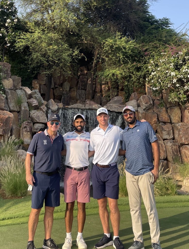 Great to host @josbuttler and other @englandcricket players for a round at DLF Amazed by both — Jos’ golf and his love for India :)