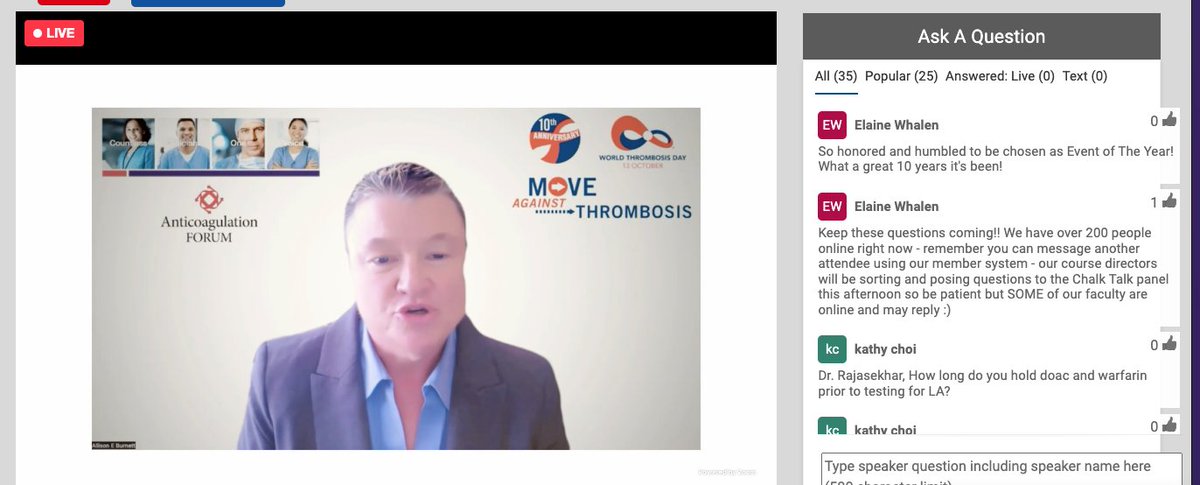 AnticoagForum's tweet photo. Celebrating #WTD23 in real-time with a few hundred dedicated practitioners from around the world @ #ACForumBootCamp - so grateful to our presenters & our attendees & to @thrombosisday for honoring our work in education!
https://t.co/KPtKGEZDYC https://t.co/dN6YVXX8bX