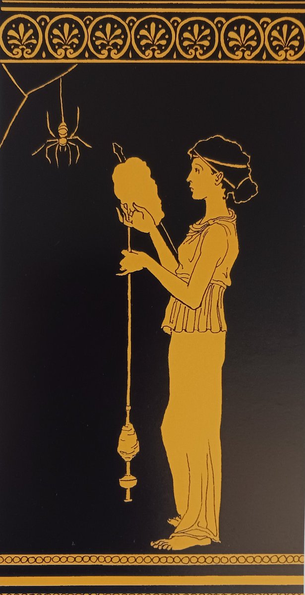 AlphaAnthropos's tweet image. the proud girl #Arachne before her transformation #ClassicsTober #hubris 
artwork by LBW Jarka-Sellers