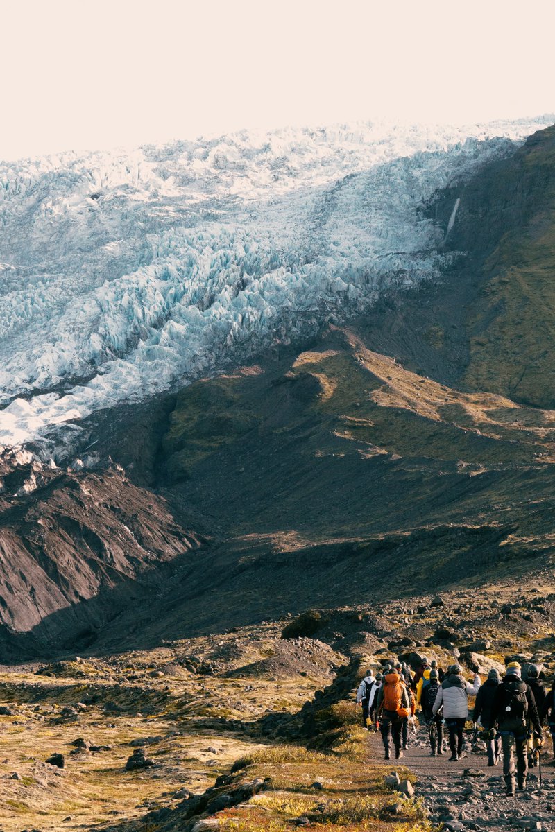Caught this group soaking up Iceland's glacial wonders. 🏔️The freedom to join any local tour and explore at your own rhythm? Priceless.