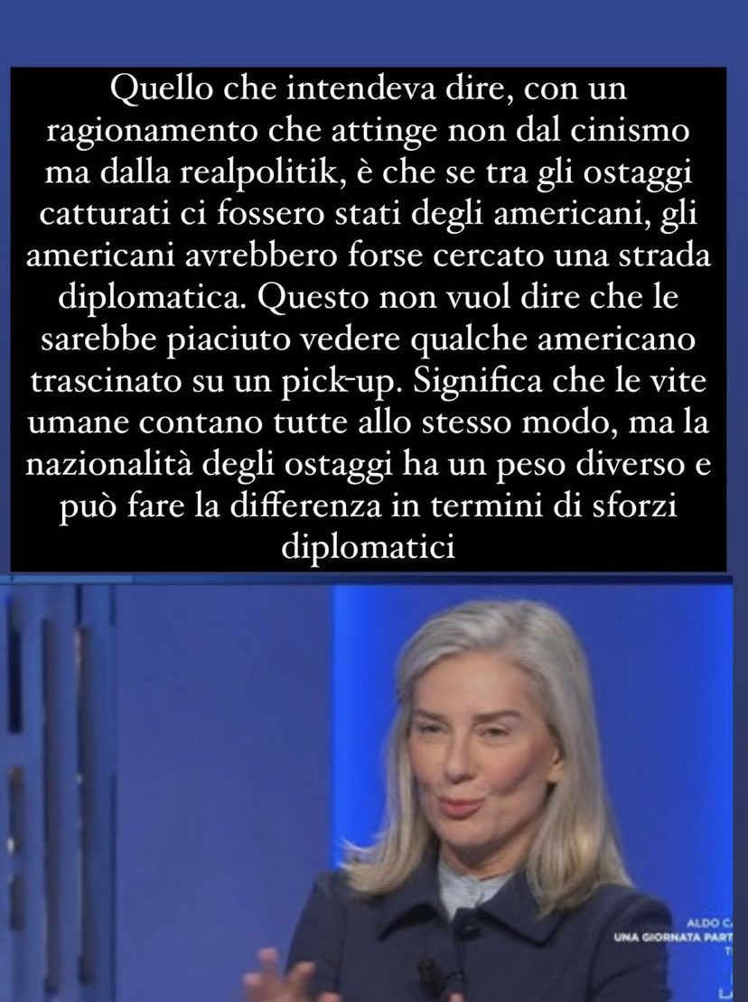 Zerovirgola2's tweet image. Il trucchetto di far passare l’interlocutore sgradito come macchietta ( no Vax, putiniano, amico di Hamas, scegliete voi la categoria ) è ormai ben rodato 

Eppure era un concetto semplice da capire 😒

(Dalle stories di @stanzaselvaggia)

#Basile #Piazzapulita #Israele