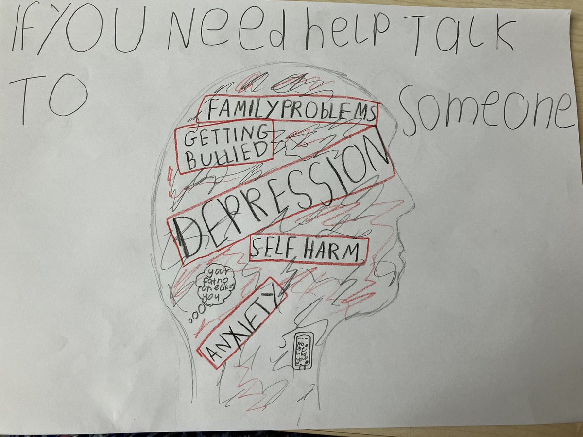 StAmbroseMHA's tweet photo. We launched a poster competition to raise awareness of mental health with S2 pupils this week. Here are some of the posters that 2F3 pupils made. #MentalHealthAwareness @stambrosehigh @StAmbroseBucha1 @StambrosePS https://t.co/Mi62gdeoIZ