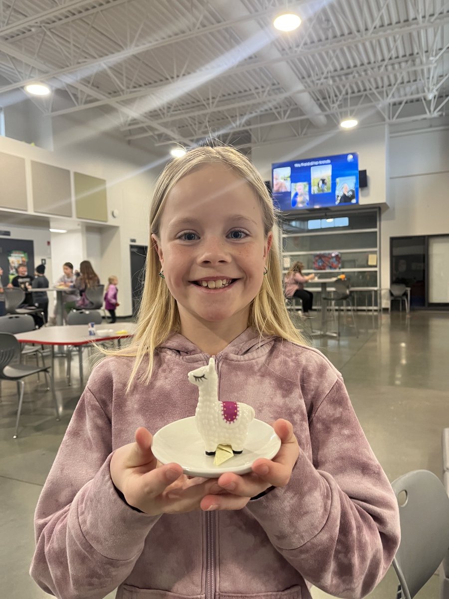 I was greeted this morning by a student who found this llama art at a garage sale and thought it would be perfect for my office! What a sweet way to start my Friday! #lovemyjob #littlepeoplebighearts  ⁦<a href="/IRIC_WC/">IRIC</a>⁩