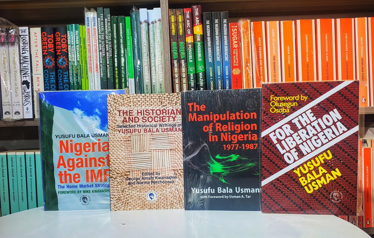 Explore Nigerian History through captivating books by #YusufuBalaUsman 📚

#NigerianAgainstTheImf 3000
#TheHistorianAndSociety NGN 4500
#TheManipulationOfReligionInSociety NGN 3000
#ForTheLiberationOfNigeria 4000
