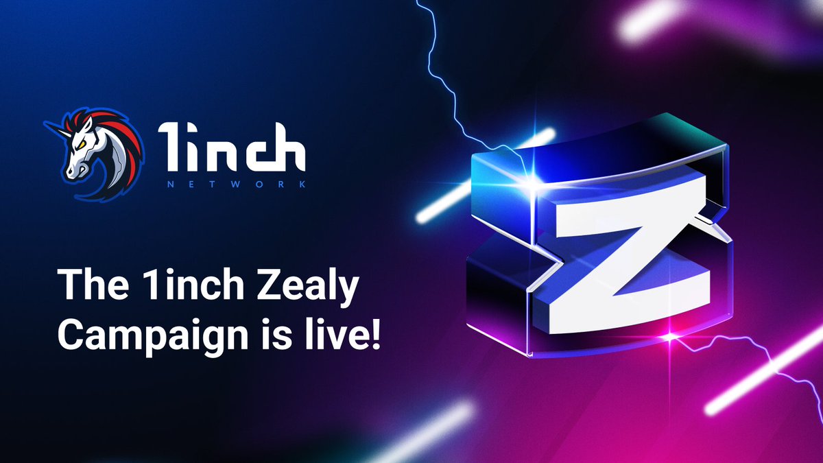 1inch's tweet photo. The #1inch board on @zealy_io is now open! ✅

Check it out 👉 https://t.co/mgPyVxwMVP

Complete daily and weekly quests, earn XP and climb the leaderboard. 🎁 The top 10 members will share $400 in prizes.

Join the #1inchSquad 🦄 and ignite the next level of community growth! https://t.co/XNFChlTSiI