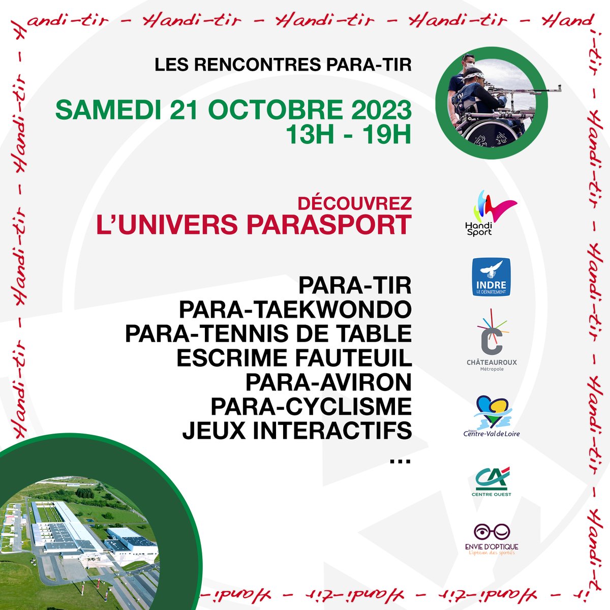 tir_ff's tweet photo. 📆 Rendez-vous samedi prochain au CNTS de @Chateauroux36 pour rencontrer le Para-sport sous toutes ses formes ! Découvrez également le futur site olympique et paralympique 🥳

ℹ️ Plus d’informations : https://t.co/NtgGuw0cy2 https://t.co/VzRSTKqqbo