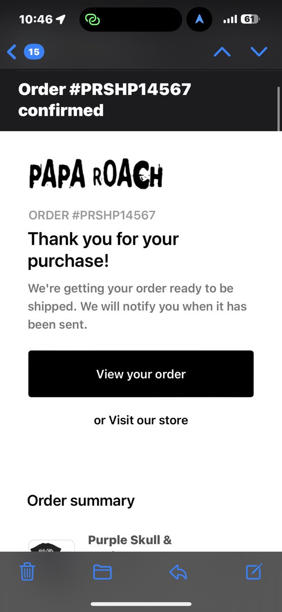 skullchic98's tweet photo. @paparoach Vips got the email last night 😎 https://t.co/DxgnRLVR2x