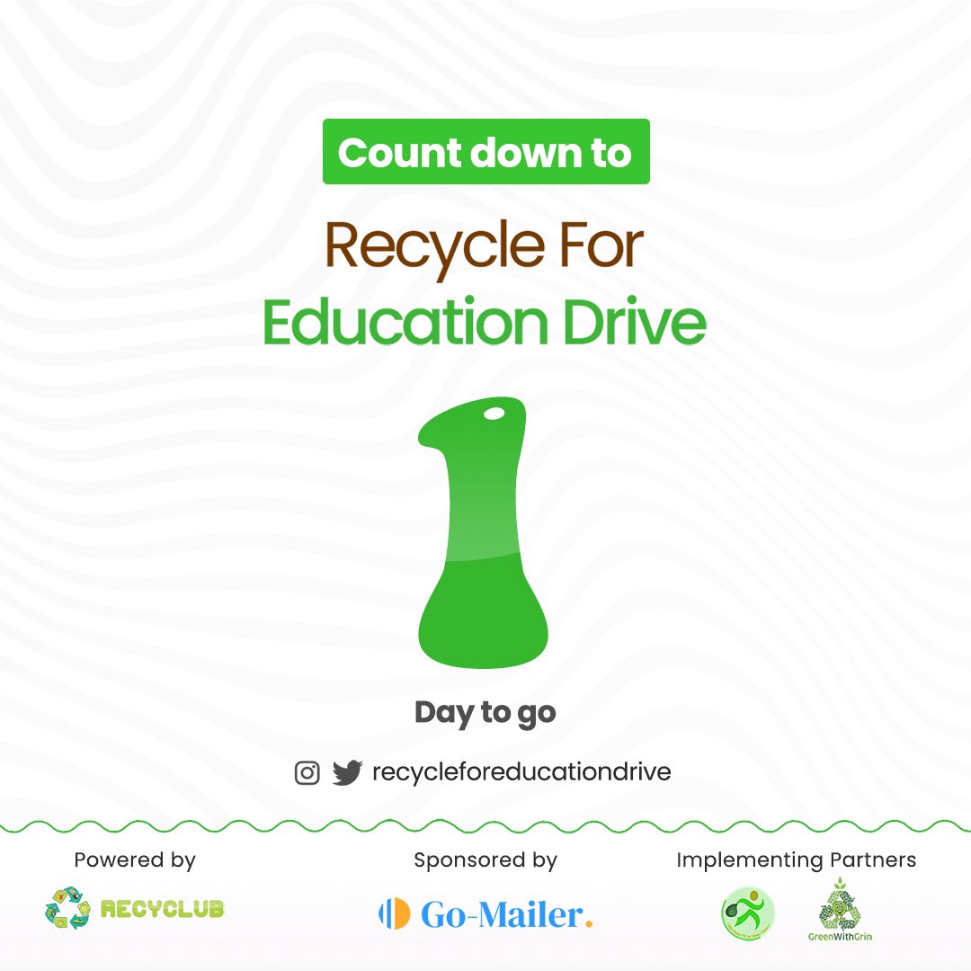 Recycle4Ed's tweet photo. We believe that the plastic pollution crisis in Nigeria can be transformed into education funding opportunities for children.

With your contribution, we can make this a reality.

We'll be working with companies who employ the best practices in waste management as well. https://t.co/FcW8U8zfcb