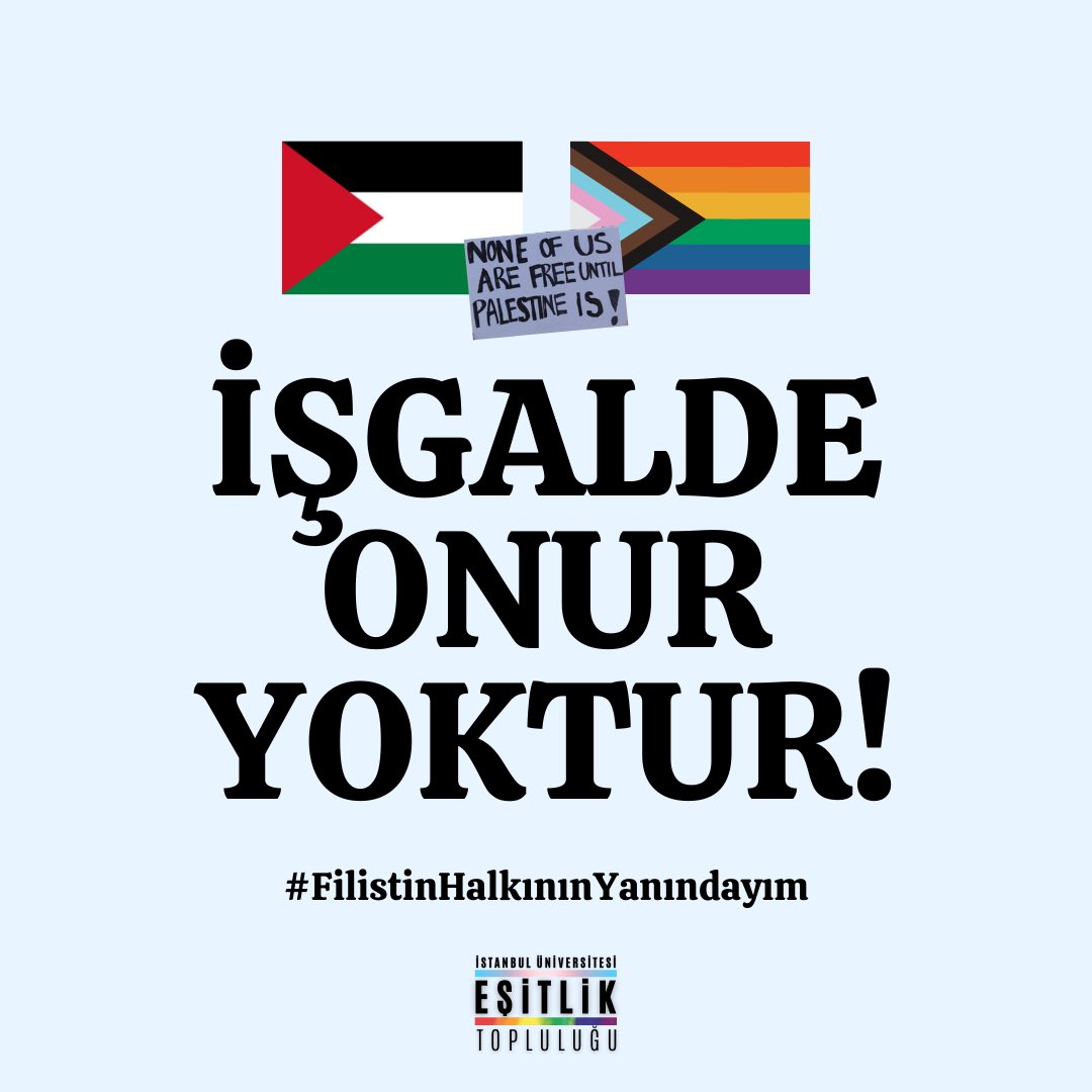 İşgal altındaki Filistin topraklarında özellikle çocuklar olmak üzere sivilleri hedef alan saldırılar soykırımdan başka bir şey değildir. Bu soykırım ve onlarca yıldır süren işgalin karşısında, Filistin halkının yanındayız.