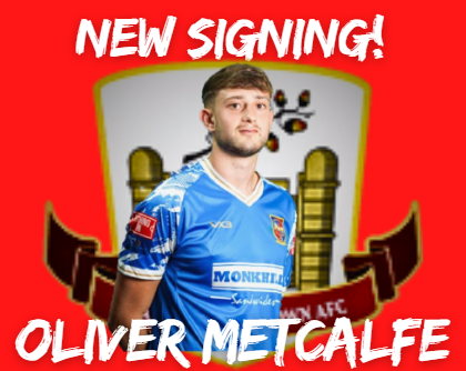 KnaresboroughFC's tweet photo. We are delighted to announce the signing of midfielder @olimetcalfe8. Oli joins us on dual registration from @PonteCollsFC. Welcome to Manse Lane Oli 🔴⚫️🤝 https://t.co/QY8gNjprDP