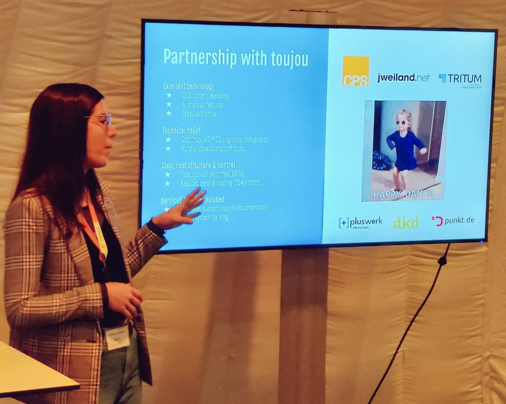 toujou_com's tweet photo. Is it possible to run a successful business as an #typo3 #agency with #SME #websites?

We are so happy to see so many people interested in our lightning talk 🙏

Aaand in case you didn't make it to the talk, just come over to our booth.

#t3con23 https://t.co/g8SEytrYH5