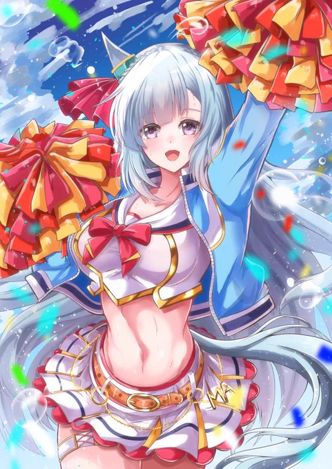 チアネイチャ(腹筋)で思い出したけどチア衣装のアルダン描いていたの思い出した。#ウマ娘 #メジロアルダン 
