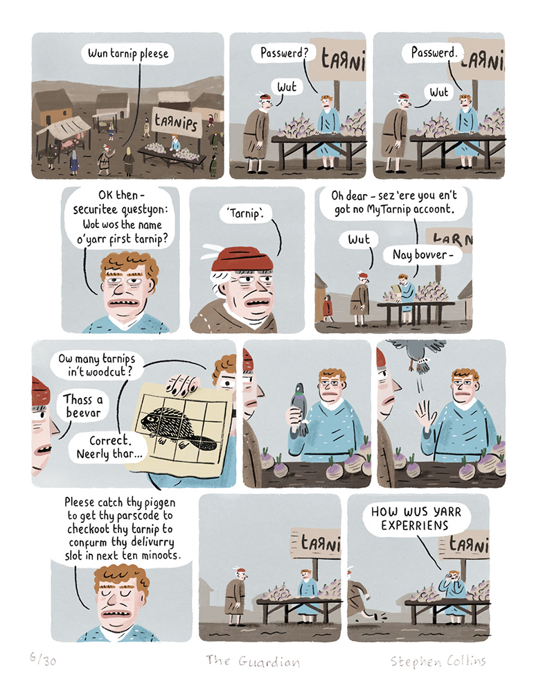 Wun Tarnip Plees

[Prints available in my shop: stephencollinsillustration.com/shop/]