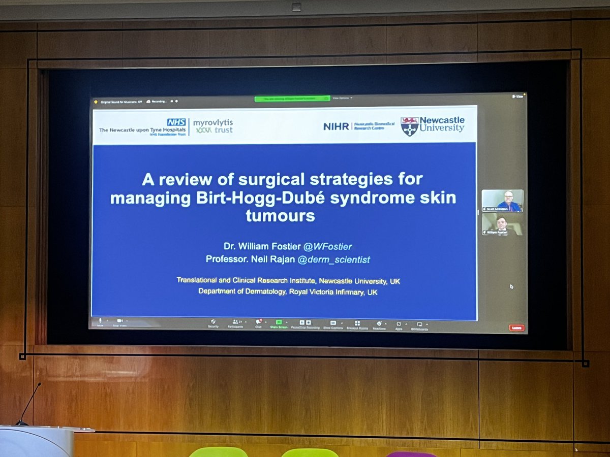 Elegant talk on treating skin tumors in BHD patients by @WFostier &  @derm_scientist    . @BHD_Foundation @myrovlytis