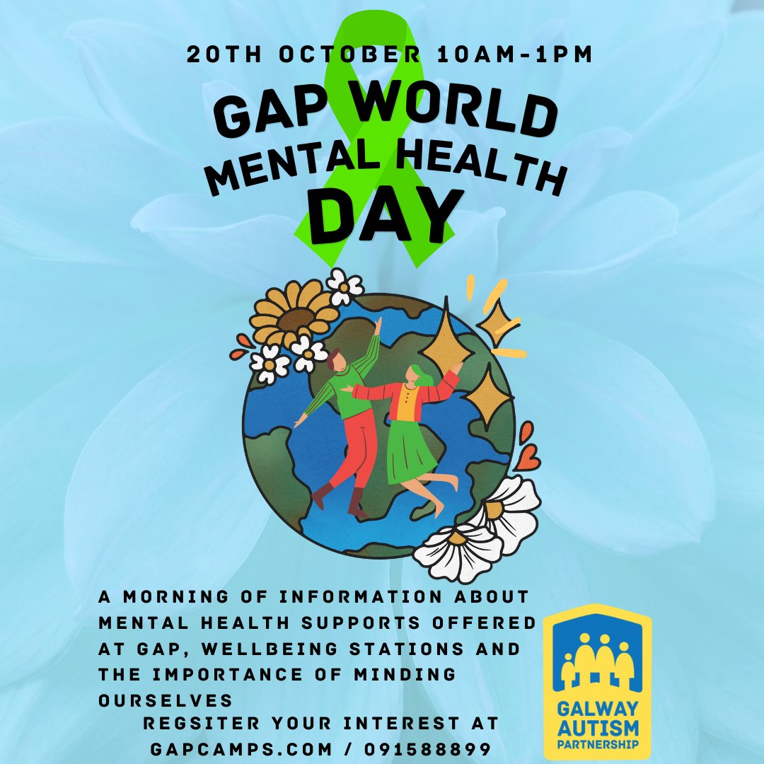 Join us on the 20th of October from 10AM-1PM for our GAP world mental day. For more information and to register your interest visit- gapcamps.com