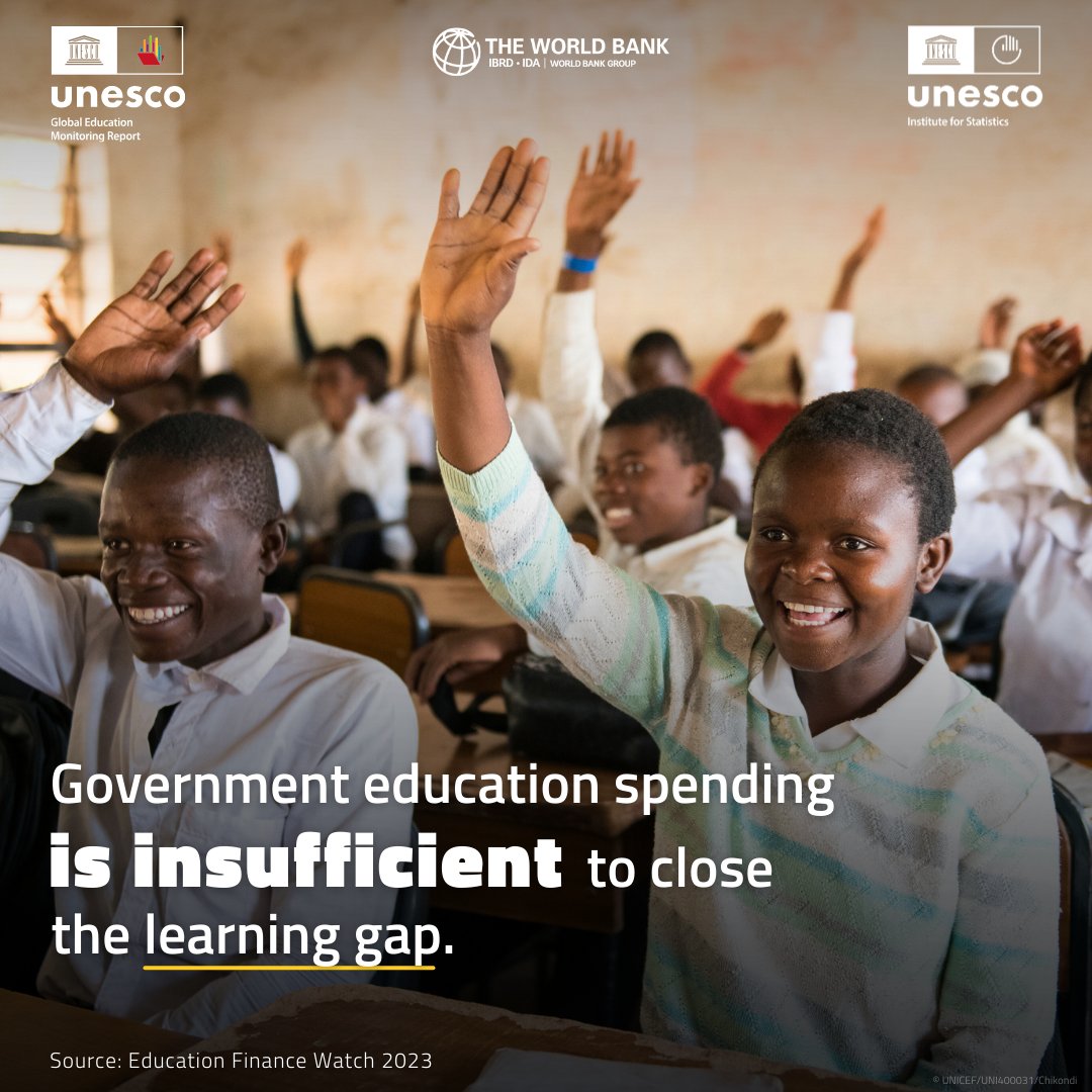 Increasing education spending per capita is essential, especially in countries with growing school-age populations. It can help raise learning outcomes & mitigate the effects of pandemic-related learning loss.

More in the #EFW2023 report 👉 bit.ly/efw-2023
#FundEducation